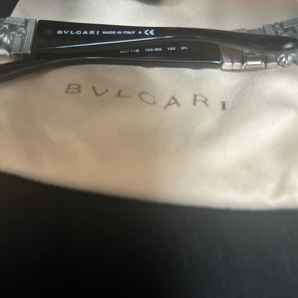 BVLGARI Luxurious bling shield-style designer sunglass. 6071G Black 102/8G main image 7